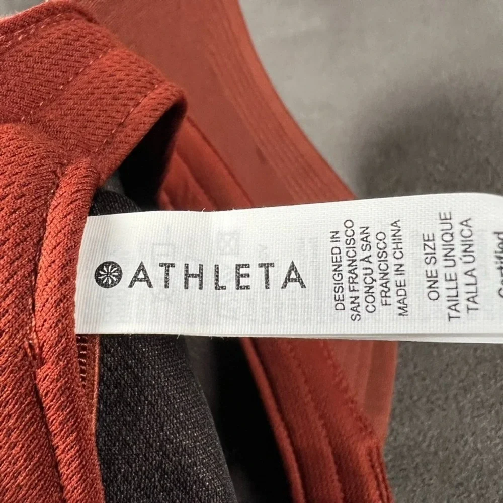 Athleta Cap Unisex Brown One‎ Size Strap Back Outdoor Running Logo Casual Preppy